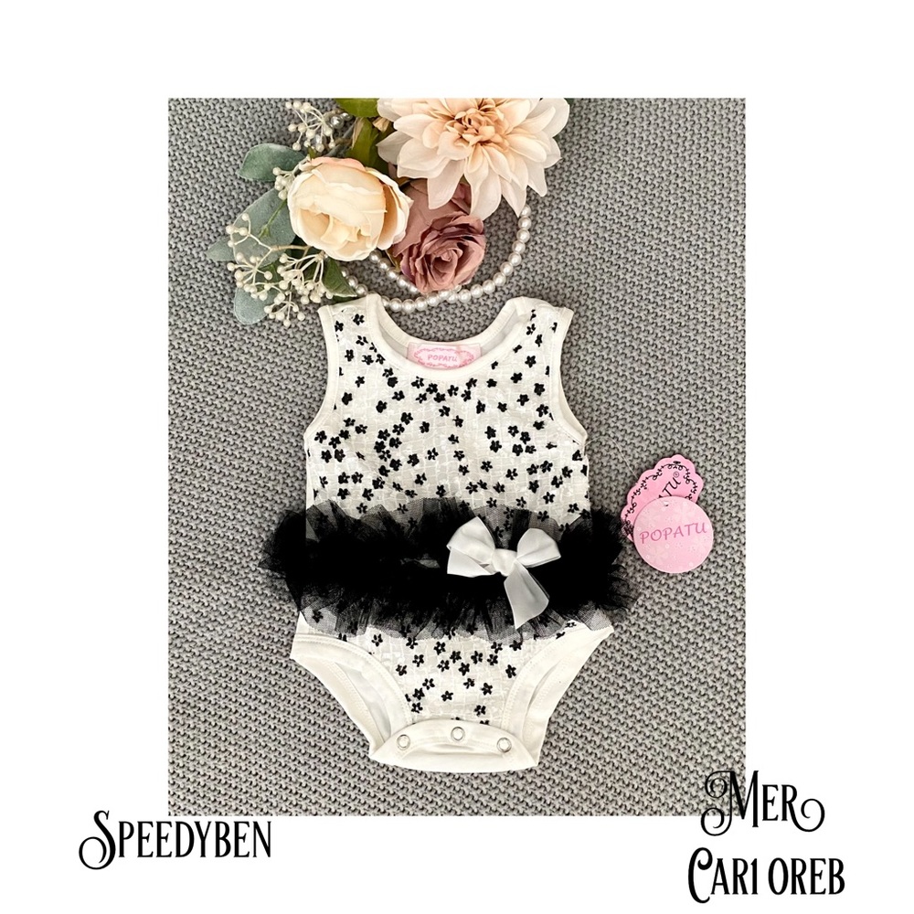 Popatu Embroidered Tutu Bodysuit NWT